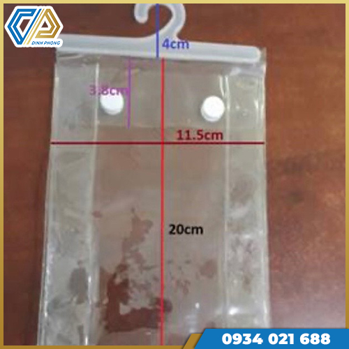 Túi PVC Đựng Kiềm, Có Móc